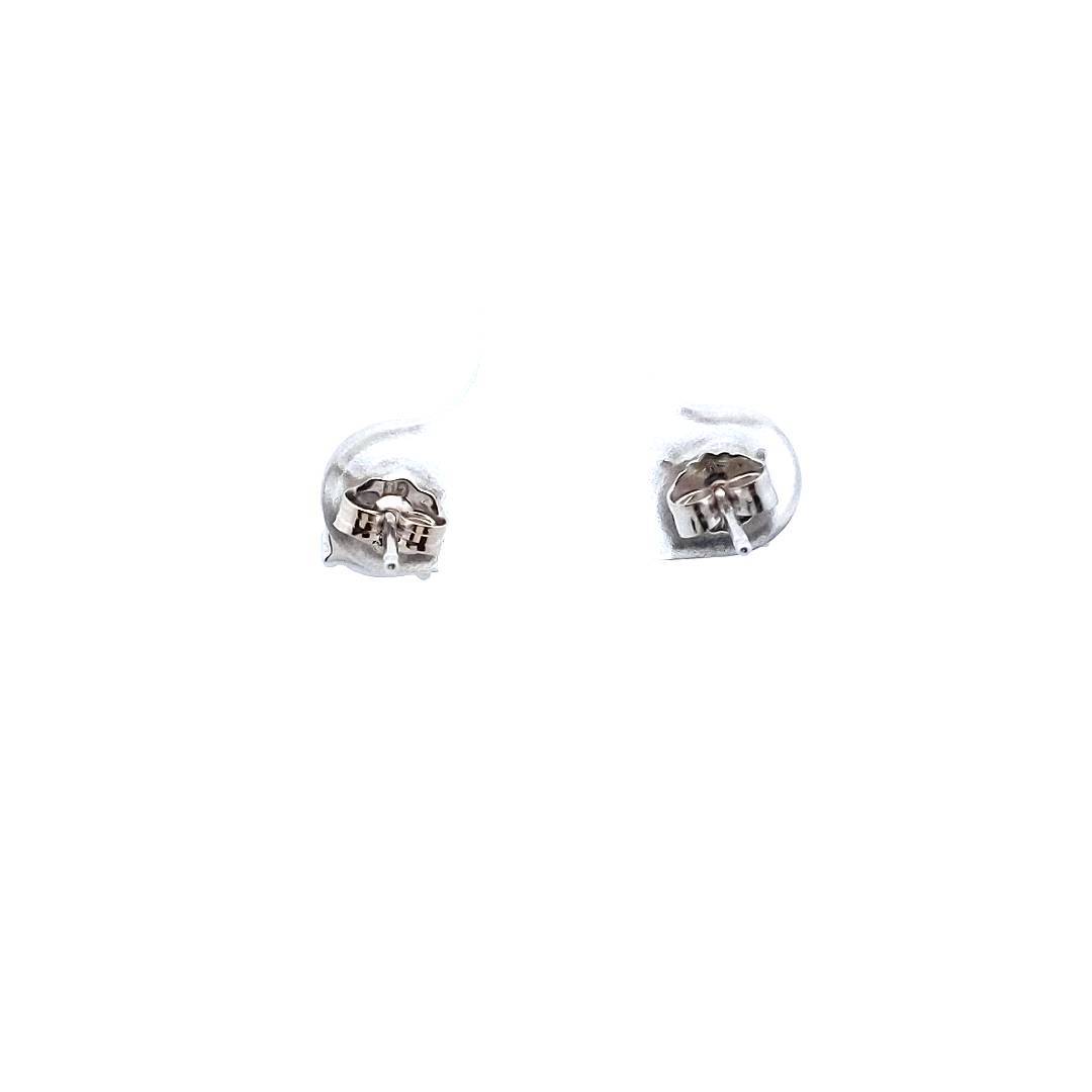 Estate 14K White Gold Diamond Stud Earrings
