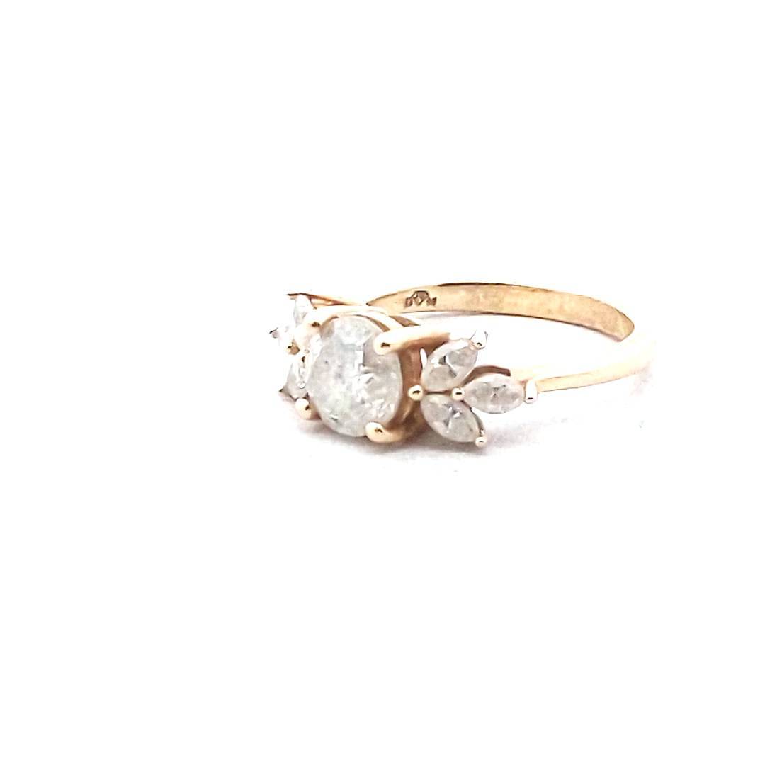 Estate 14K Yellow Gold 1.39ct Natural Diamond Ring