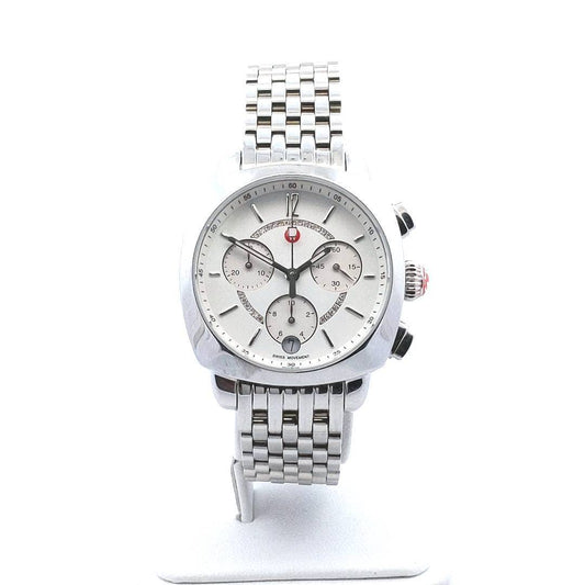 Michele Stainless Steel Diamond Chronograph Ascalon Watch