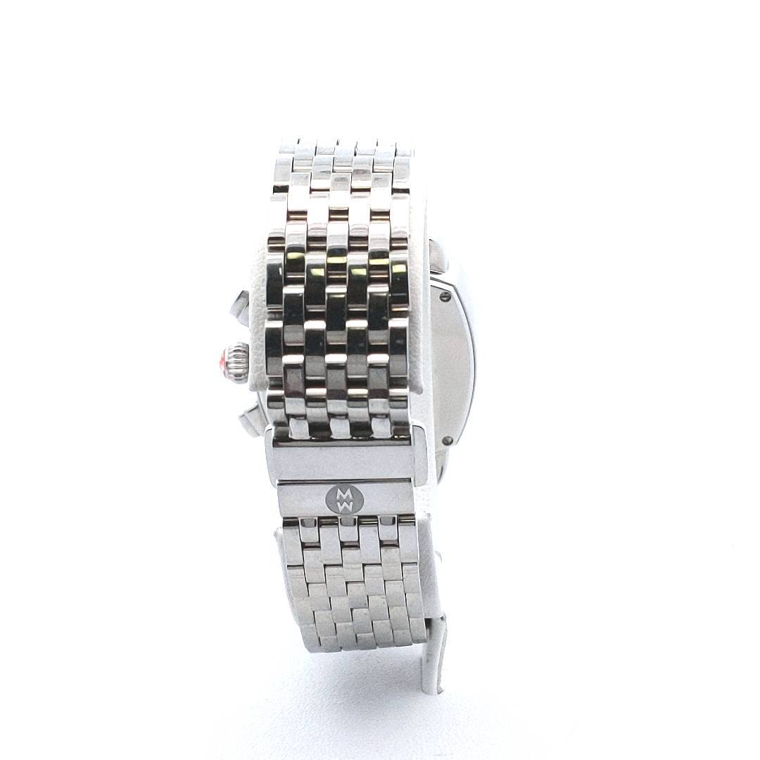 Michele Stainless Steel Diamond Chronograph Ascalon Watch