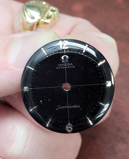 Vintage Omega Seamaster Automatic Black Glossy Crosshair Dial