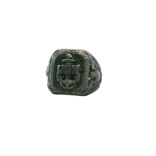 Vintage Sterling Silver WWII United States Navy USN Ring