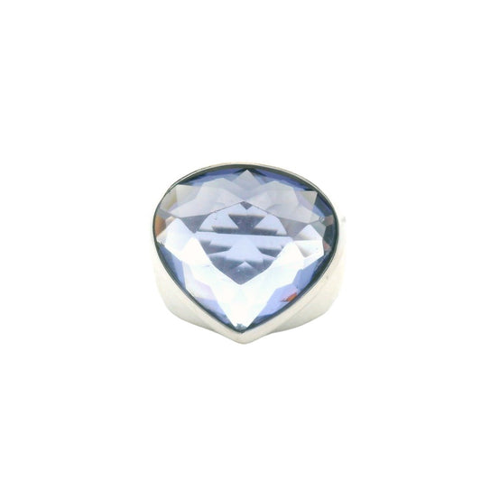 Swarovski Sterling Silver Purple Crystal Heart Ring
