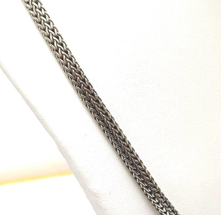 John Hardy Sterling Silver Woven Wheat Necklace