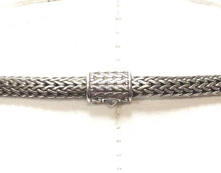 John Hardy Sterling Silver Woven Wheat Necklace