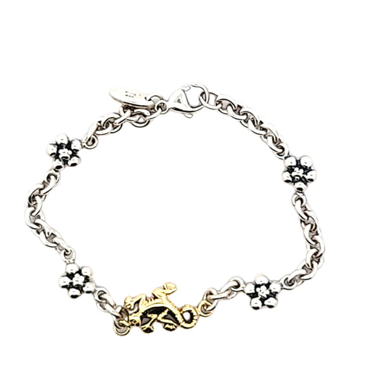 Saint by Sarah Jane Sterling Silver & 18K Yellow Gold Gecko Bracelet