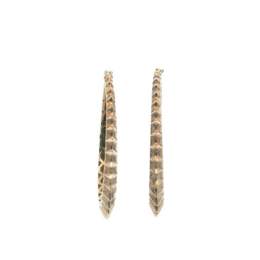 Sterling Silver Rose Gold Plated Superstud Hoop Earrings