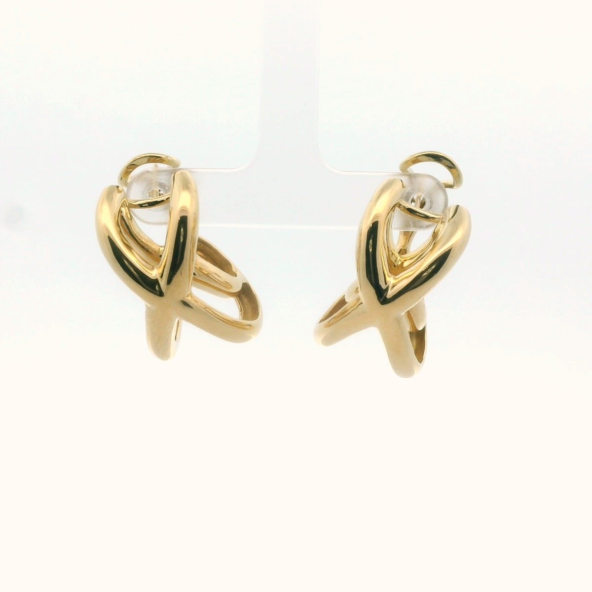 Tiffany & Co. Donald Clafin 18K Yellow Gold Double X Earrings