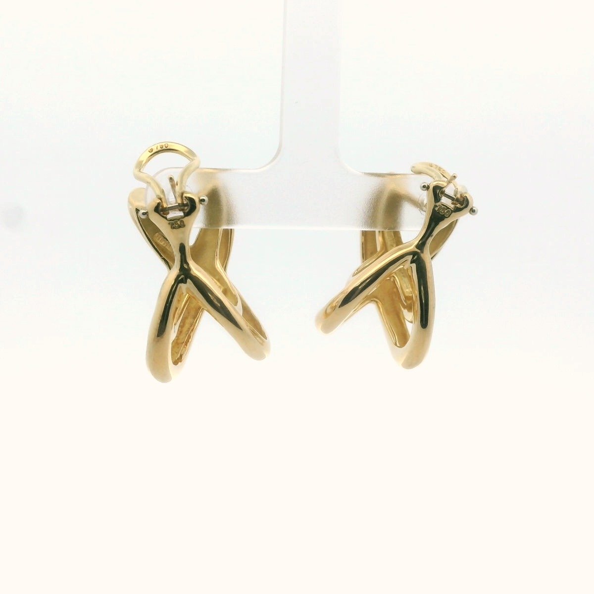 Tiffany & Co. Donald Clafin 18K Yellow Gold Double X Earrings