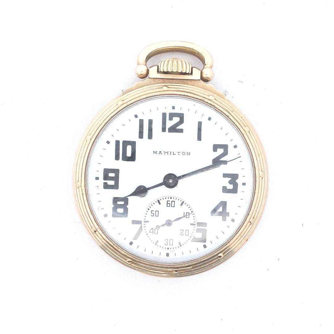 Antique $1500 Hamilton 992B Gold Filled Railroad Pocket Watch