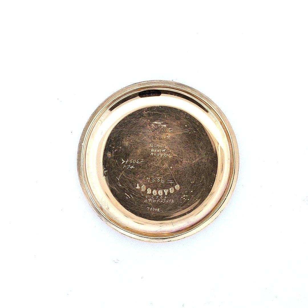 Antique $350 Gold Filled 21 Jewels Elgin Father Time Double Roller Pocket Watch