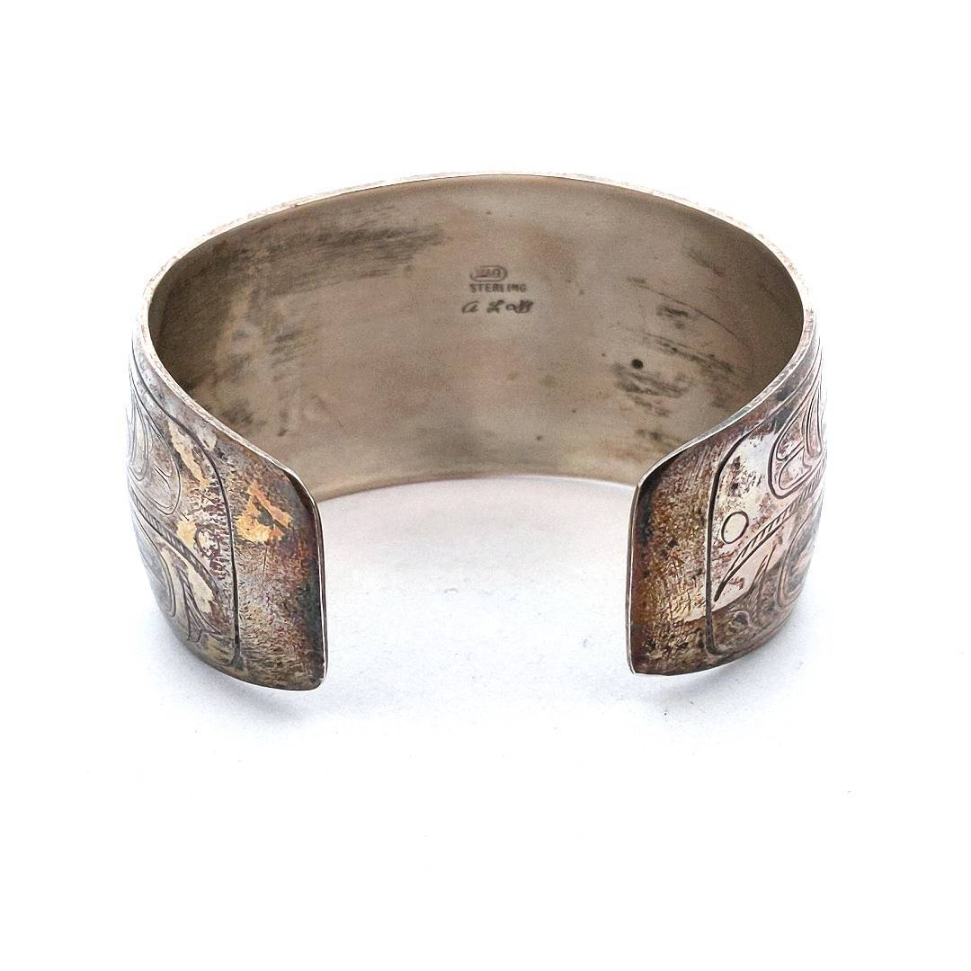 Sterling Silver Pacific Northwest Coast Cuff Bracelet