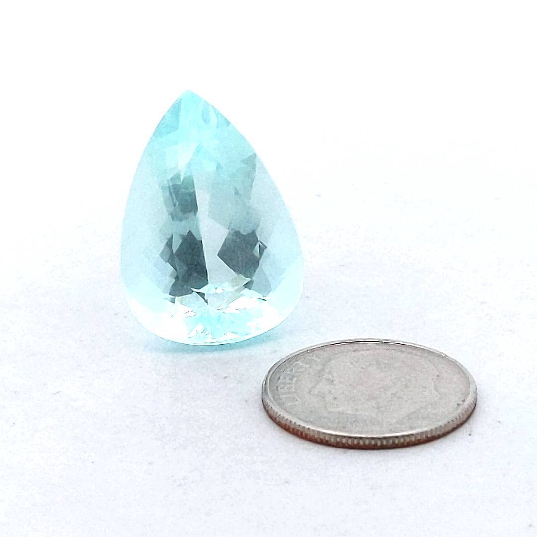 21 Carat Pear Shape Natural Aquamarine Gemstone