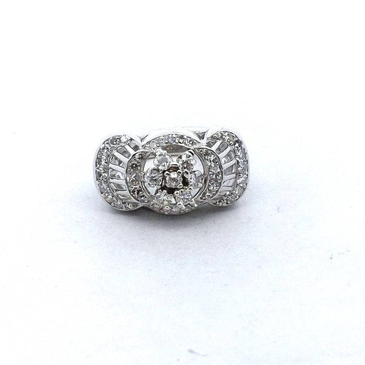 Vintage Platinum Retro Diamond Retro Ring