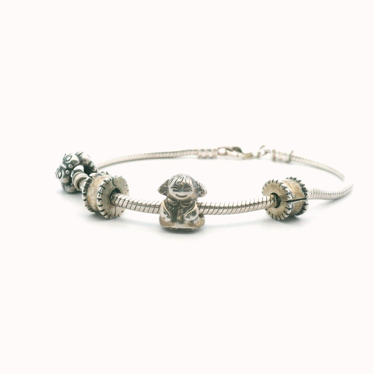 Pandora Sterling Silver Girl & Butterfly Charm Bracelet