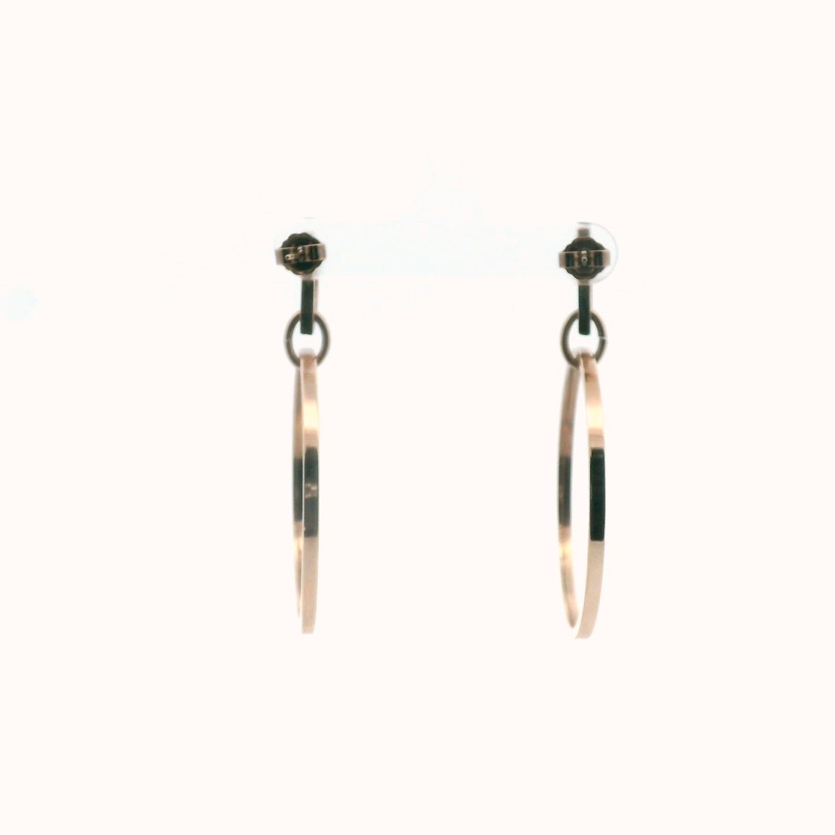 Paige Novick Gold Plate Base Metal Rhinestone Hoop Earrings