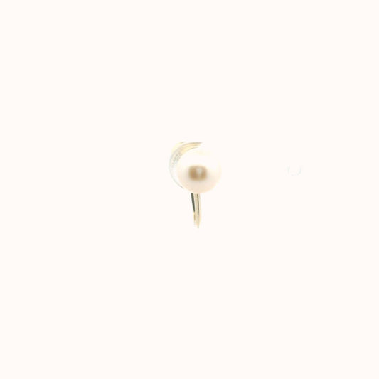 Mikimoto 14k Yellow Gold Single Cultured Pearl Screwback Earring