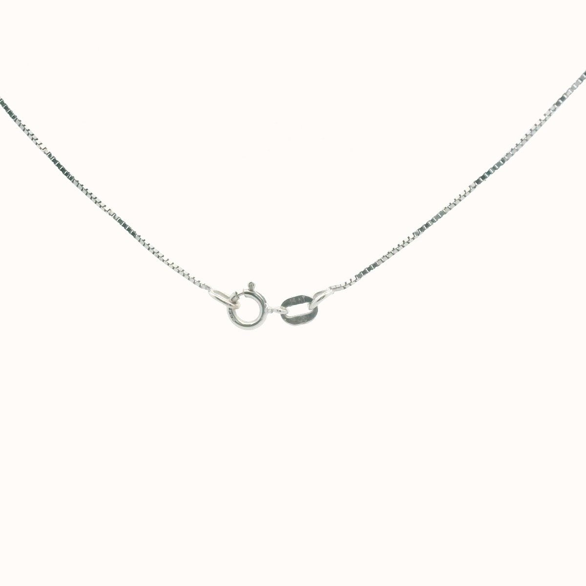 14K White Gold 3-Stone Diamond Pendant Necklace