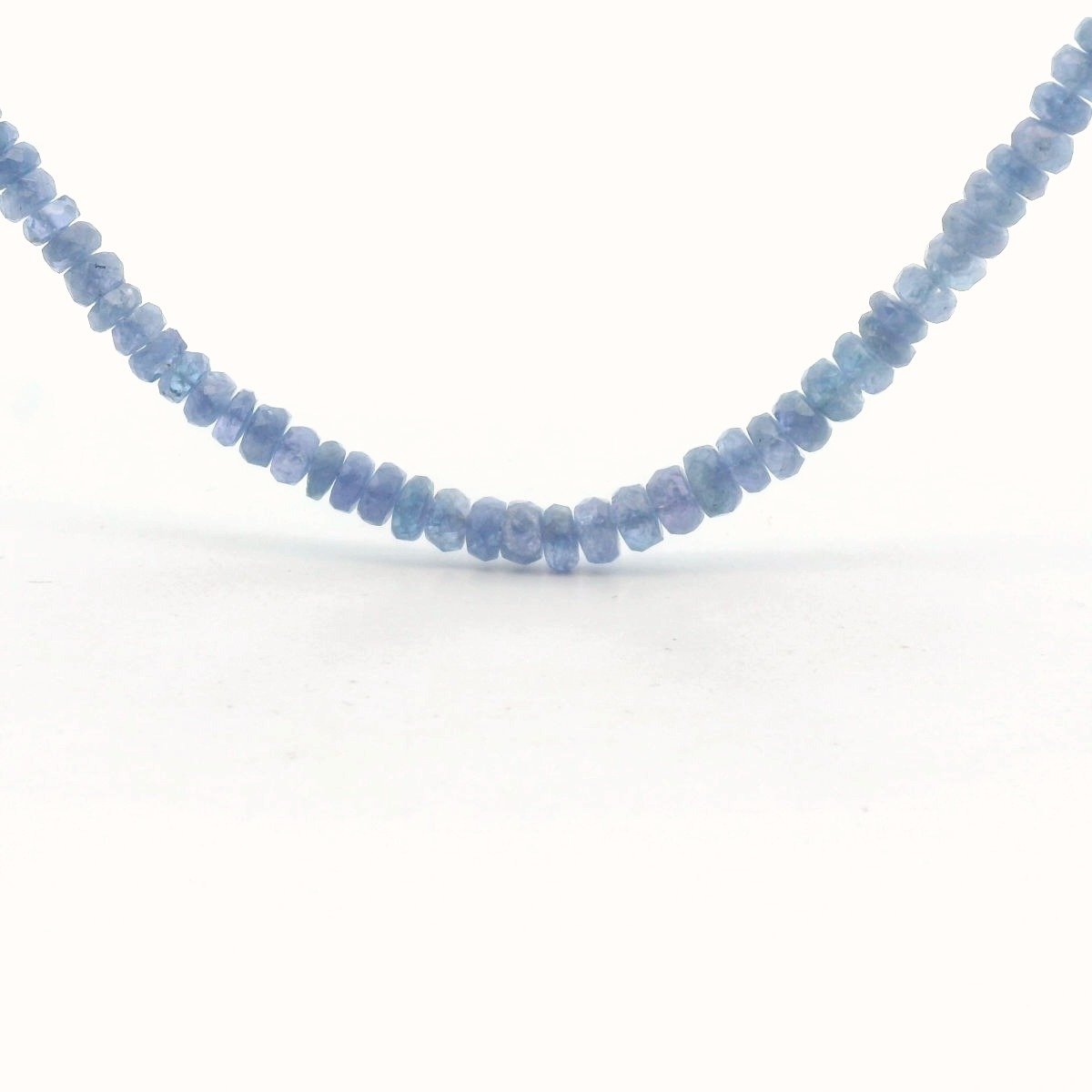 Sterling Silver Faceted Tanzanite Bead Necklace