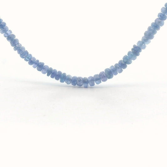Sterling Silver Faceted Tanzanite Bead Necklace