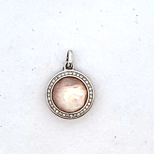 Ippolita Sterling Silver Diamond & Mabe Doublet Pendant