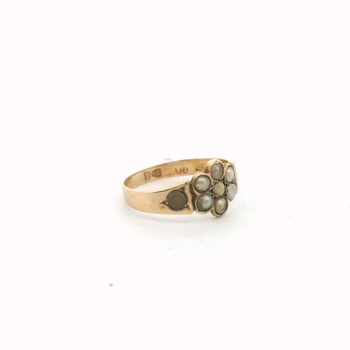 Antique Victorian 18K Yellow Gold Pearl Ring