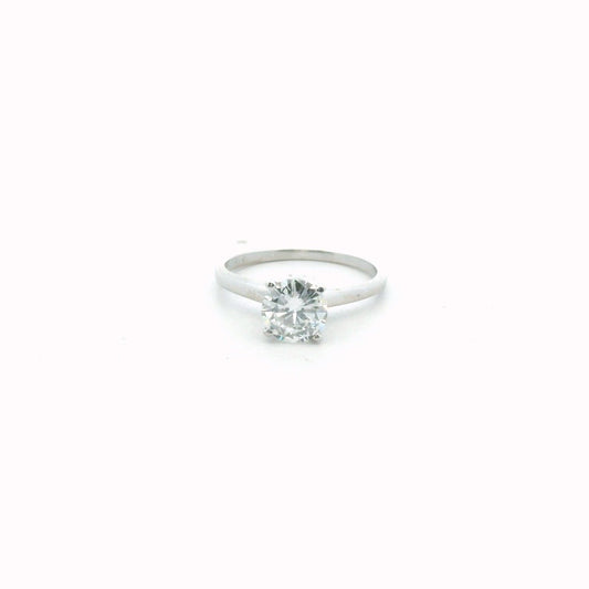 Vintage Platinum Solitaire 1.00ct Natural Diamond Engagement Ring