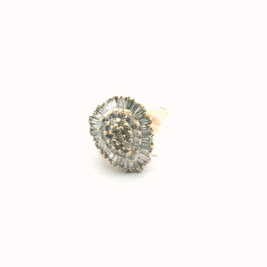 Vintage 14K Yellow Gold Diamond Cocktail Ring