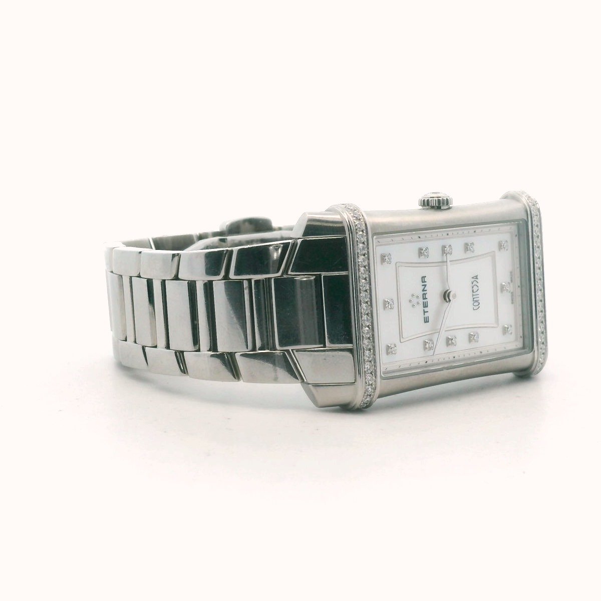 Eterna Contessa Stainless Steel Diamond Quartz Watch