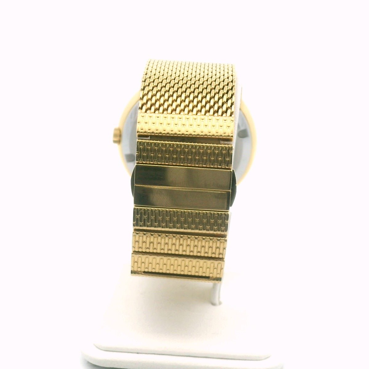 Movado Bold Gold Plated Stainless Steel Diamond Quartz Watch