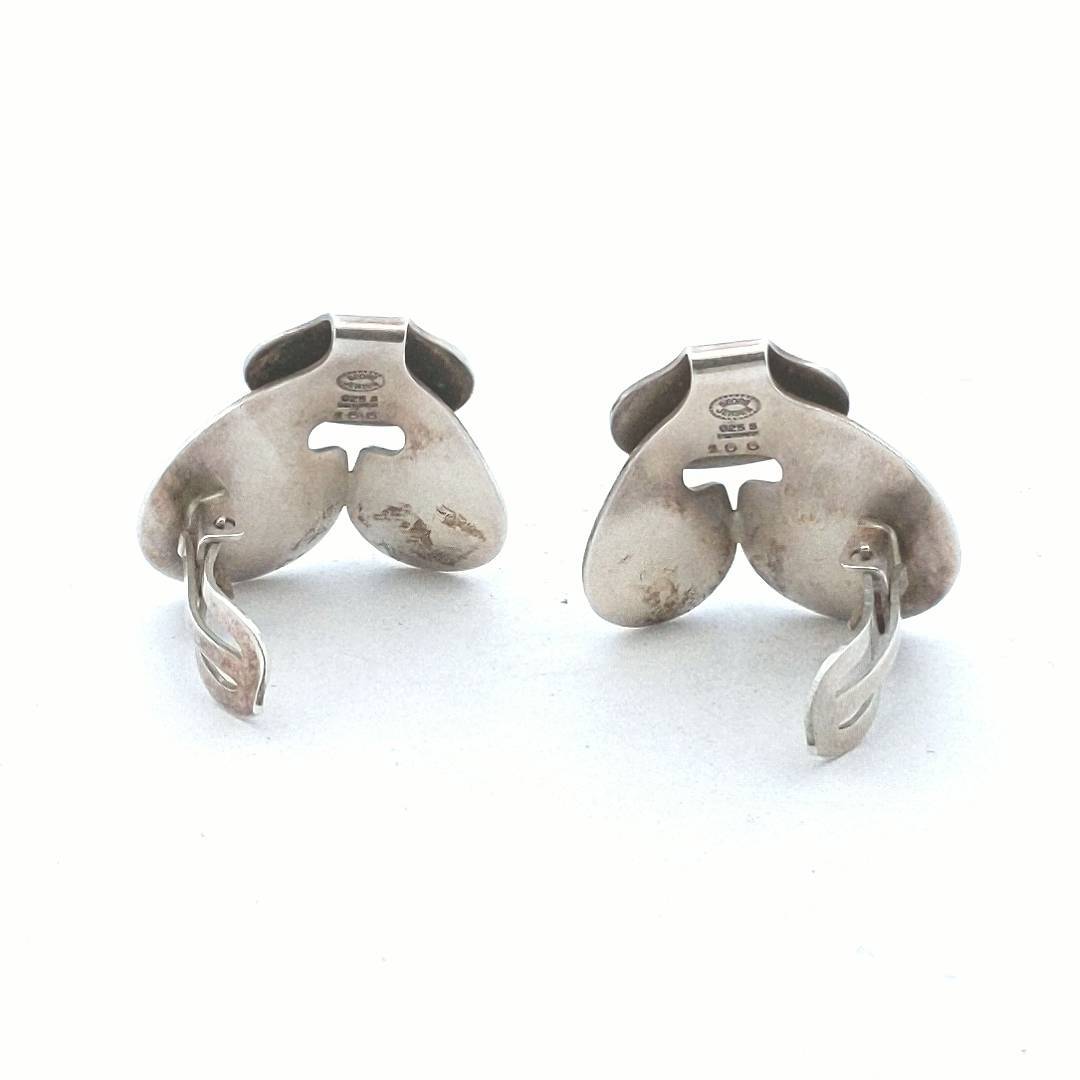Designer $340 Sterling Silver Georg Jensen Danish Modern Ibe Dahlquist Earrings