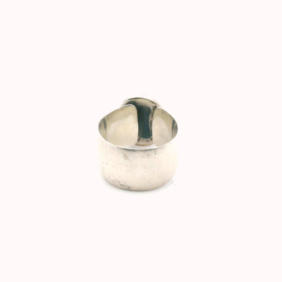 Leonard Plotero Sterling Silver Opal Triplet Navajo Ring