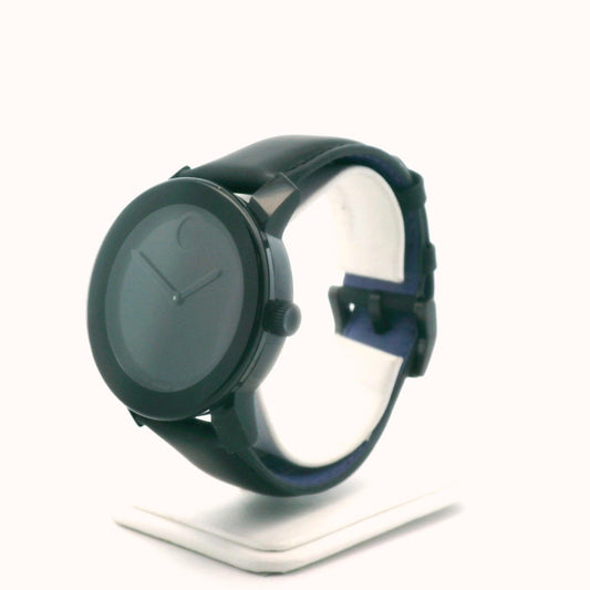 Movado Black Ceramic Stainless Steel Bold Quartz Watch