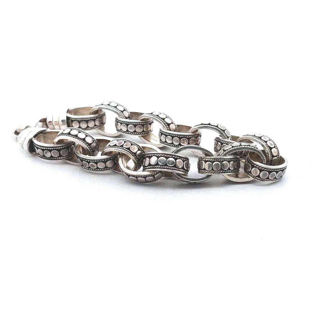 BA Suarti Sterling Silver Dot Link Bracelet