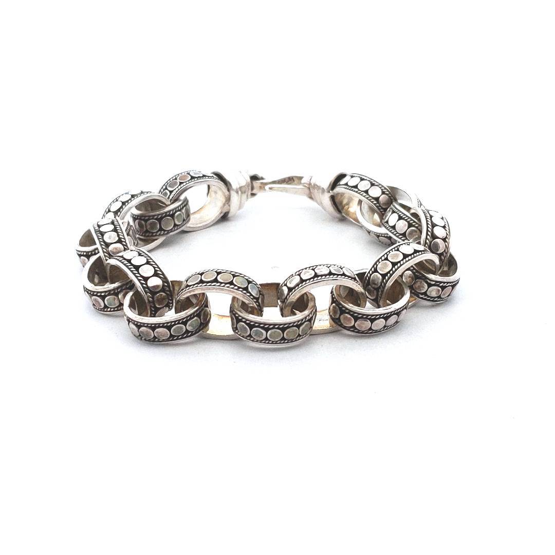 BA Suarti Sterling Silver Dot Link Bracelet