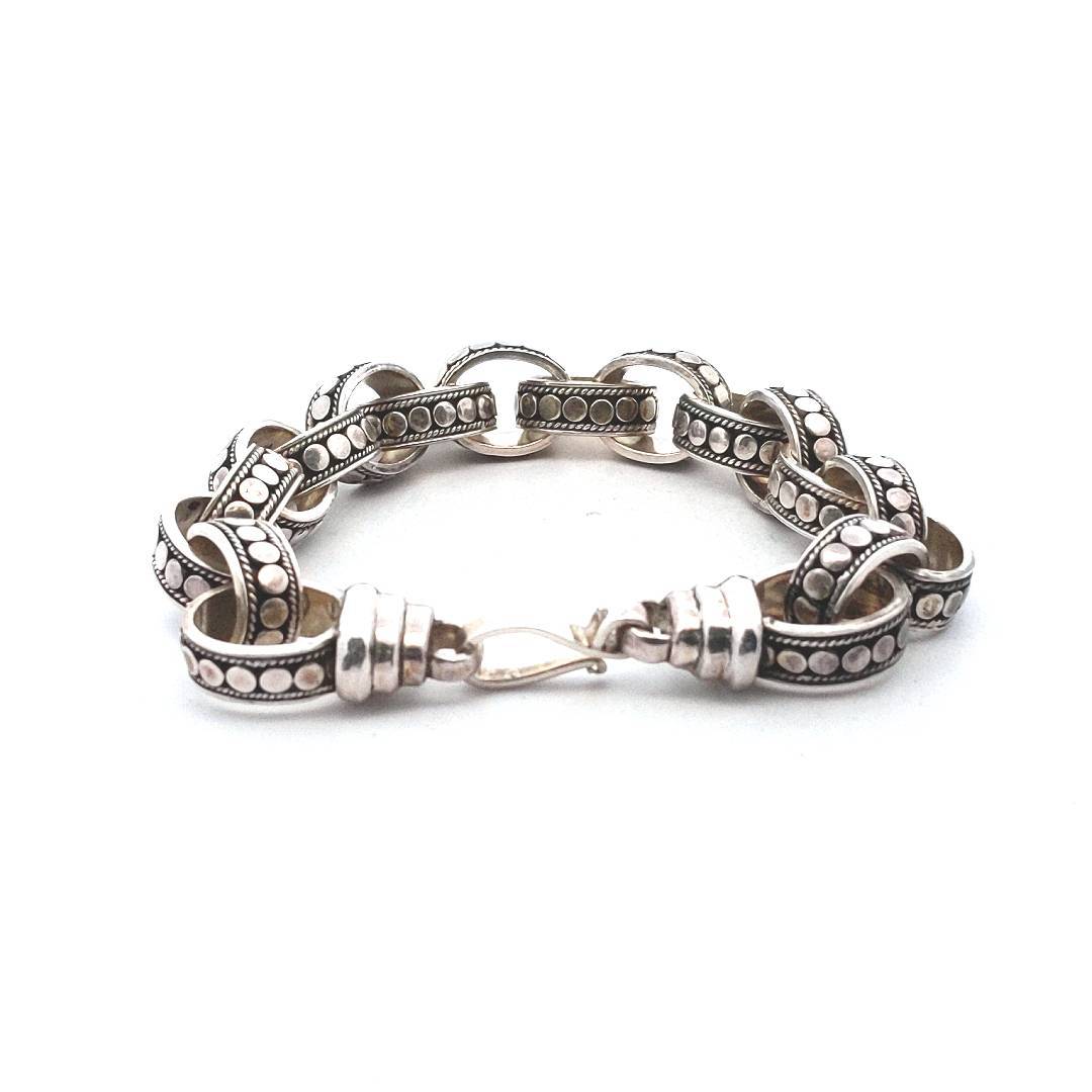 BA Suarti Sterling Silver Dot Link Bracelet