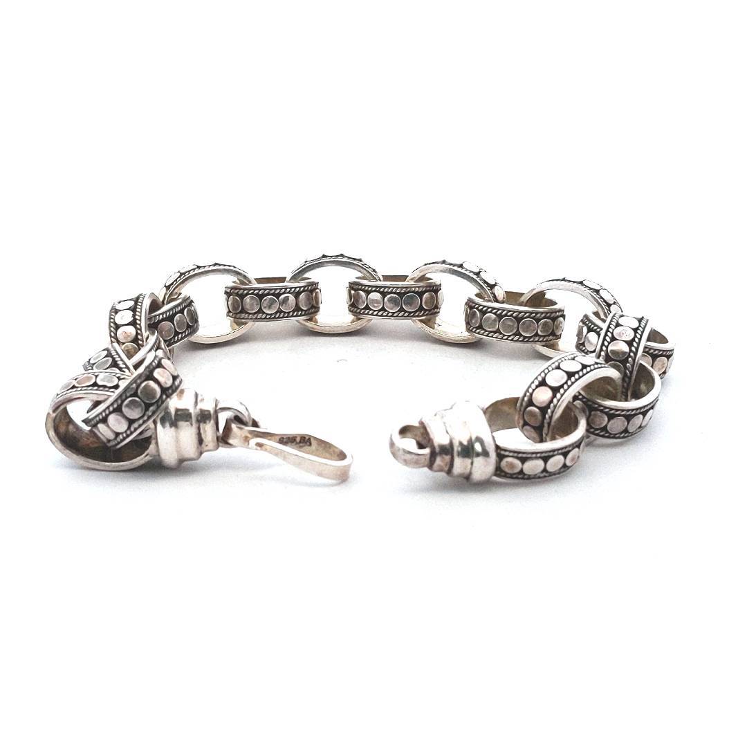 BA Suarti Sterling Silver Dot Link Bracelet