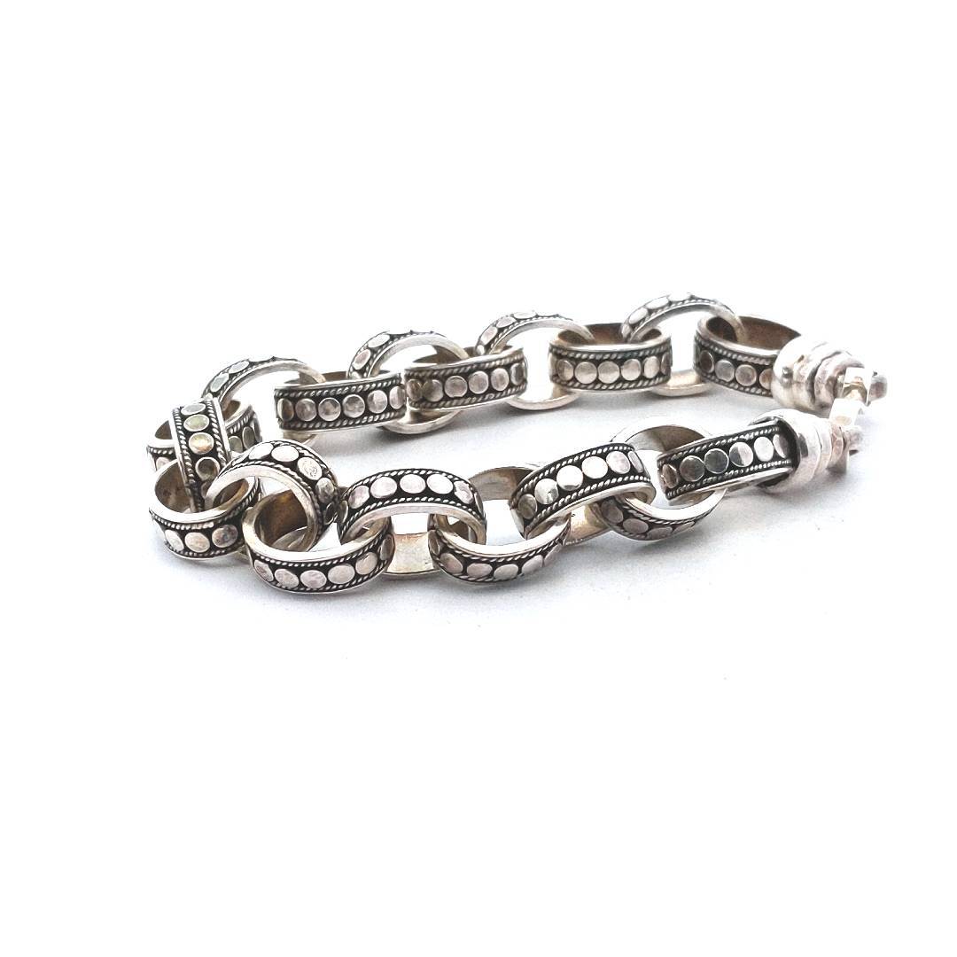 BA Suarti Sterling Silver Dot Link Bracelet