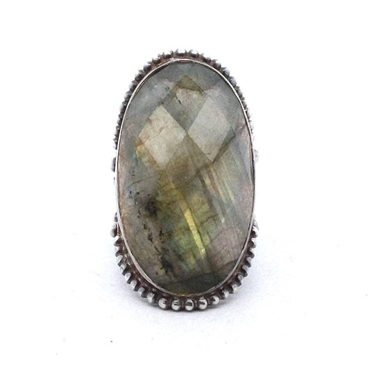 Sajen Sterling Silver Labradorite Statement Ring