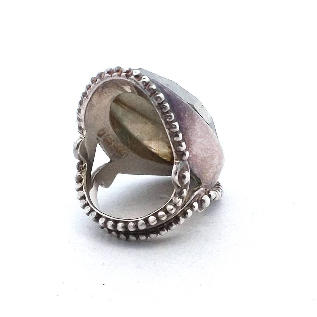 Sajen Sterling Silver Labradorite Statement Ring