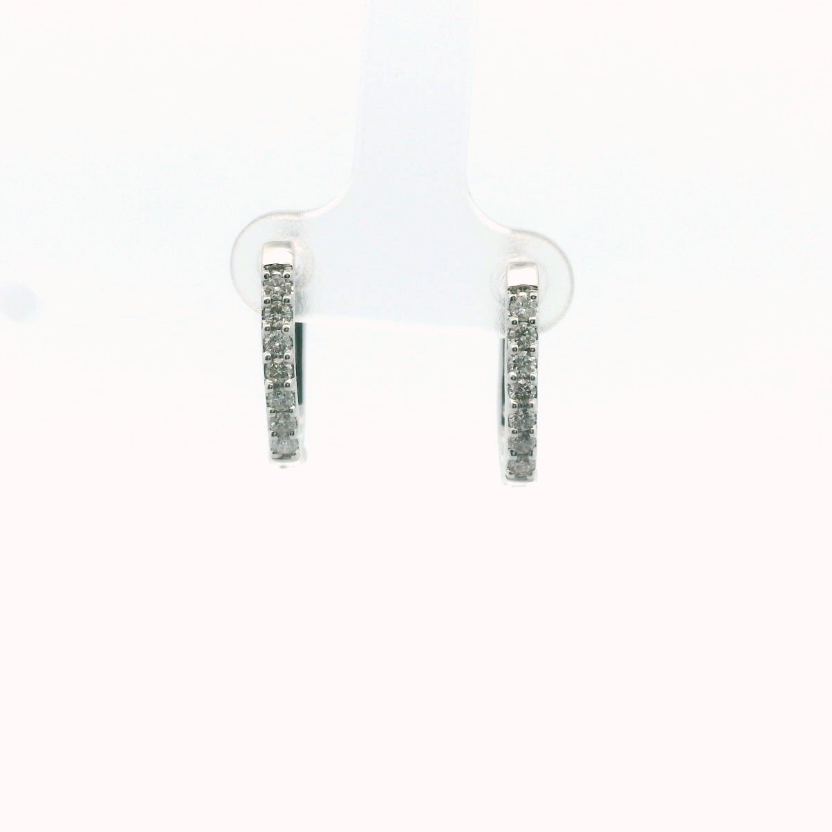 14K White Gold Natural Diamond Earrings