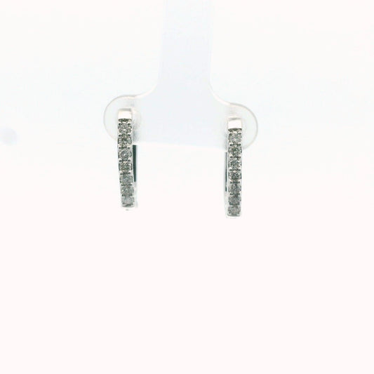 14K White Gold Natural Diamond Earrings