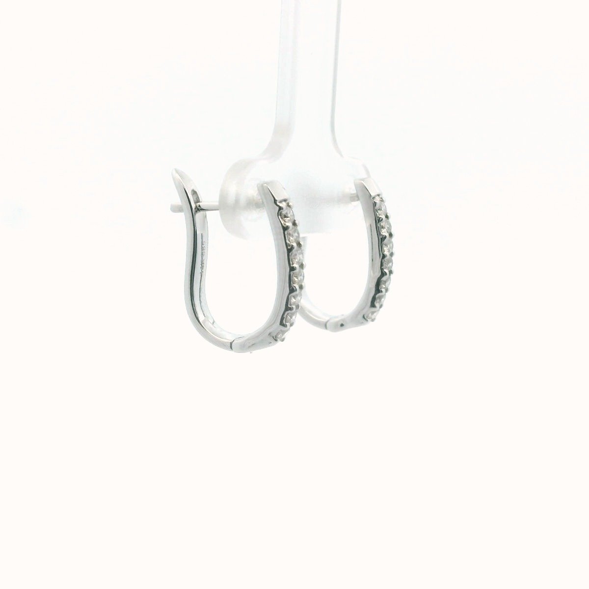 14K White Gold Natural Diamond Earrings