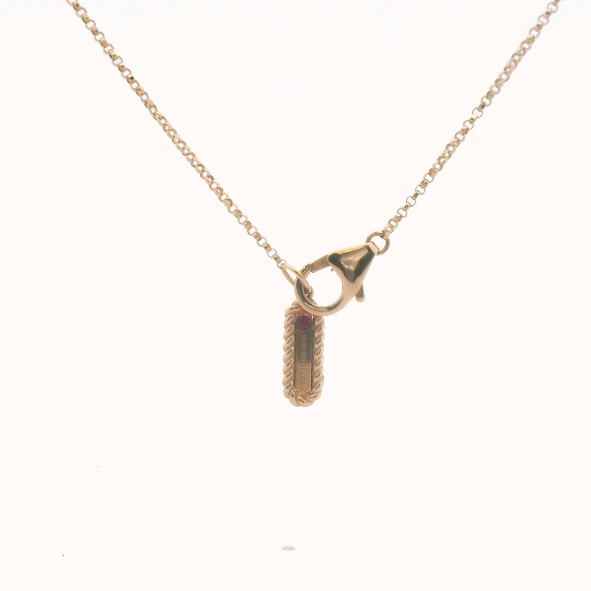 Roberto Coin 18K Rose Gold Diamond Twist Station Necklace