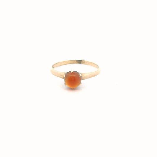 Antique 10K Yellow Gold Carnelian Ring