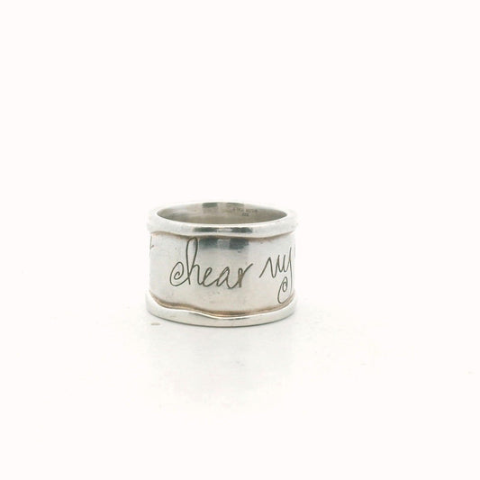 Shawn Killinger Sterling Silver "Hear My Soul Speak" Wide Band
