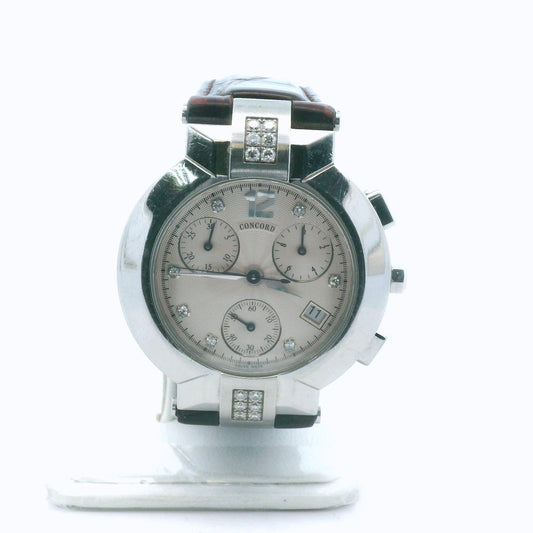 Concord Stainless Steel La Soala Diamond Quartz Watch