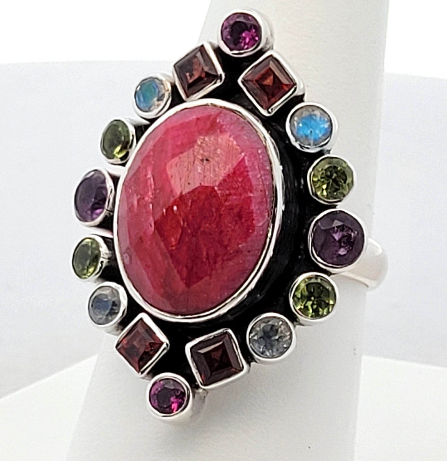 Nickey Butler Sterling Silver Multi-Stone Statement Ring
