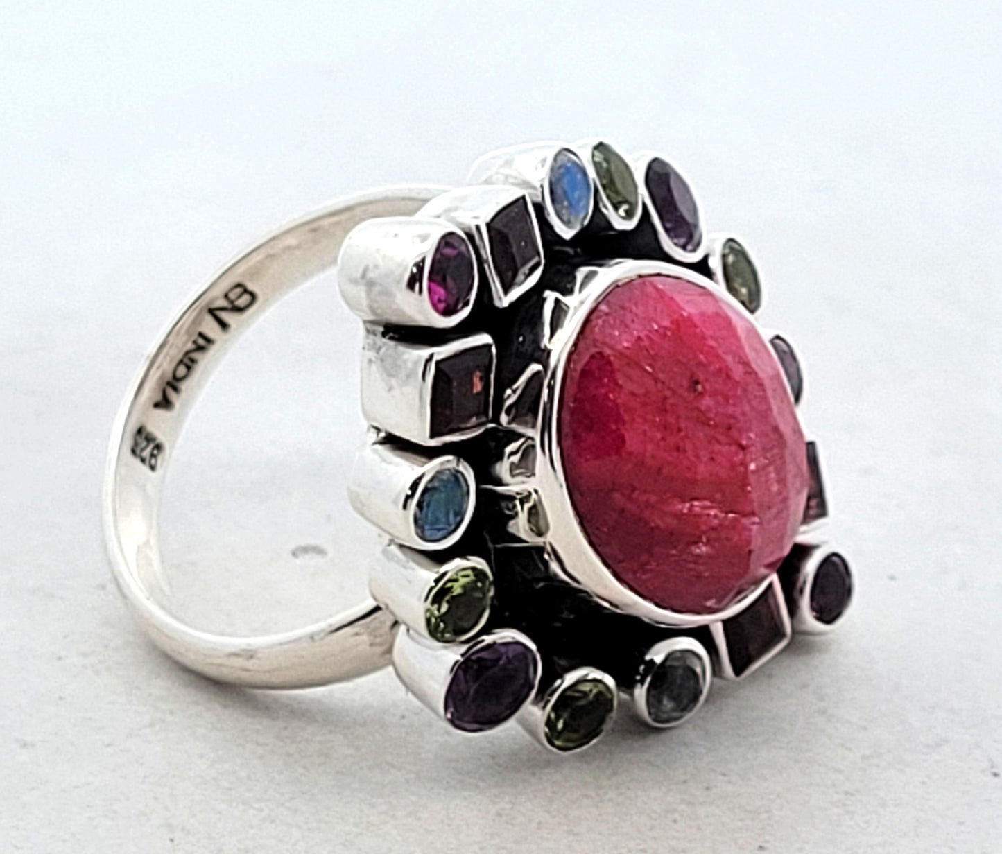 Nickey Butler Sterling Silver Multi-Stone Statement Ring