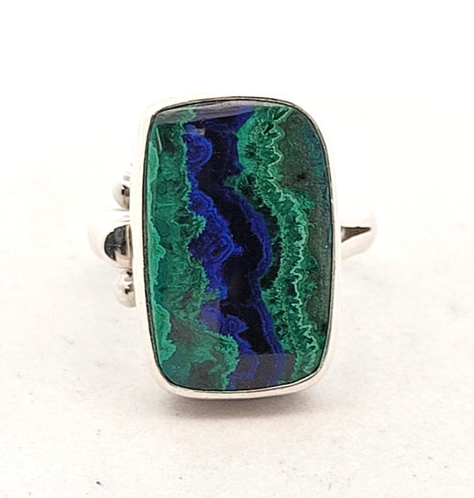 Sajen Sterling Silver Azure Malachite Ring